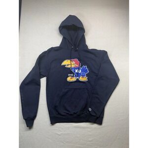 Kansas Jayhawks Champion KU 1941 Pullover Hoodie Sweatshirt Navy Blue Small